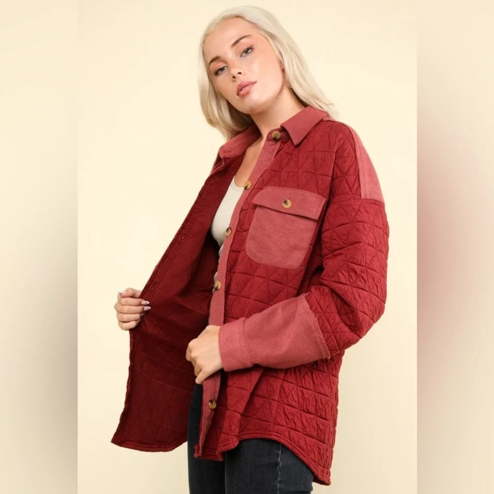 #118 Soft Quilted Shacket - Picture 2 of 6